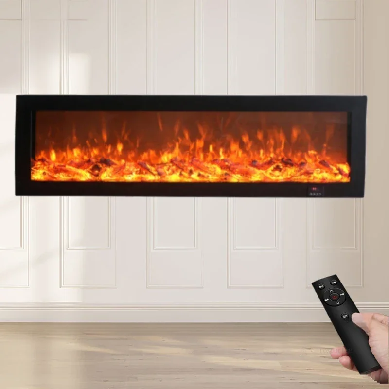 Customized Fireplaces Simulation Flame Embedded Home Electronic Fireplace Heater Living Room Background Wall Decoration Cabinet