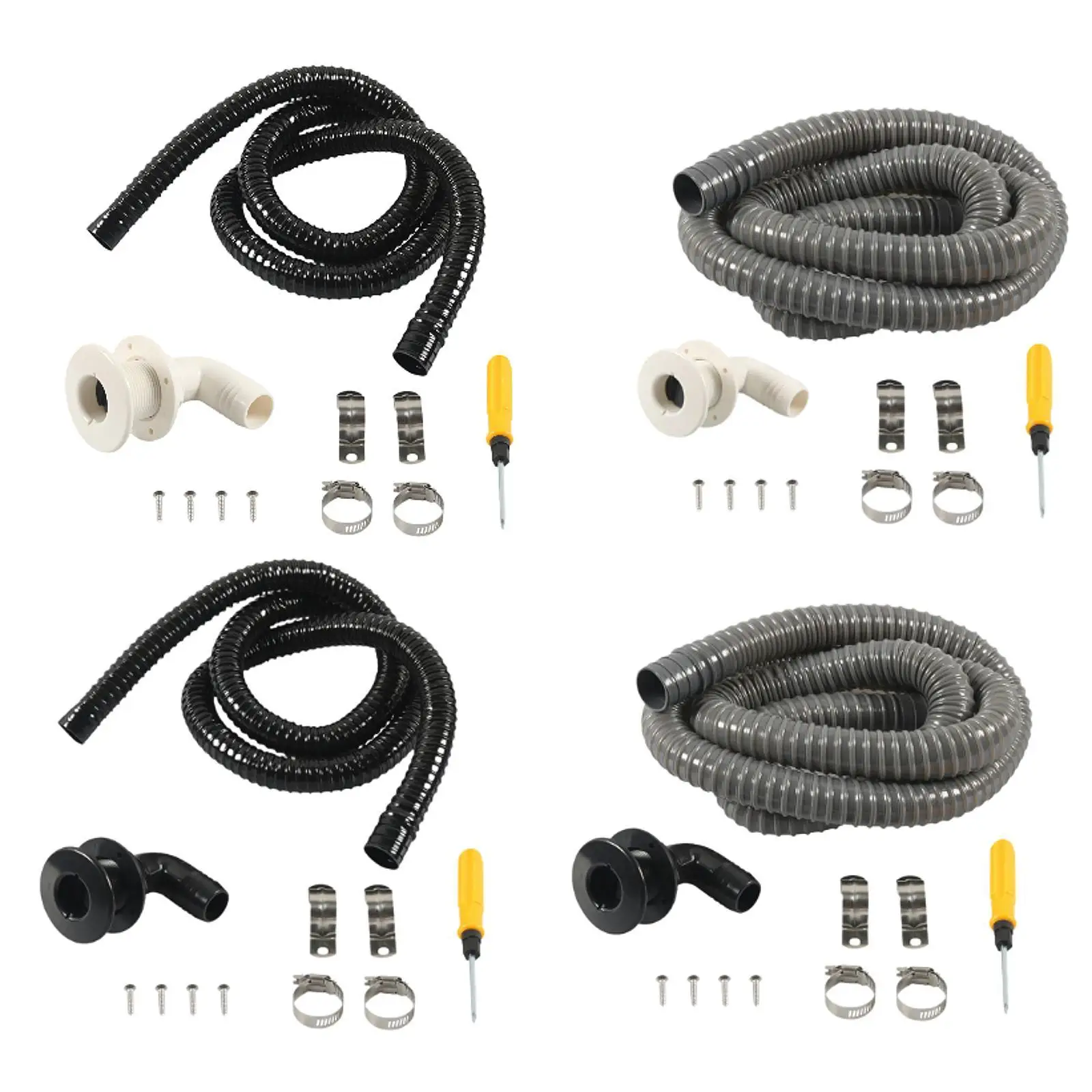 

Generic Bilge Pump Hose Flexible Easy to Use 1-1/8 inch Plumbing Installation Kit Bilge Plumbing Kit for Professional Boat