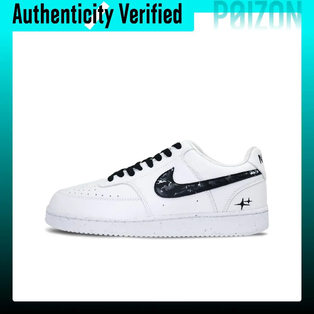 Nike Court Vision 1 Skate Shoes Unisex Low-top Black White DH2987-101(team1925-)