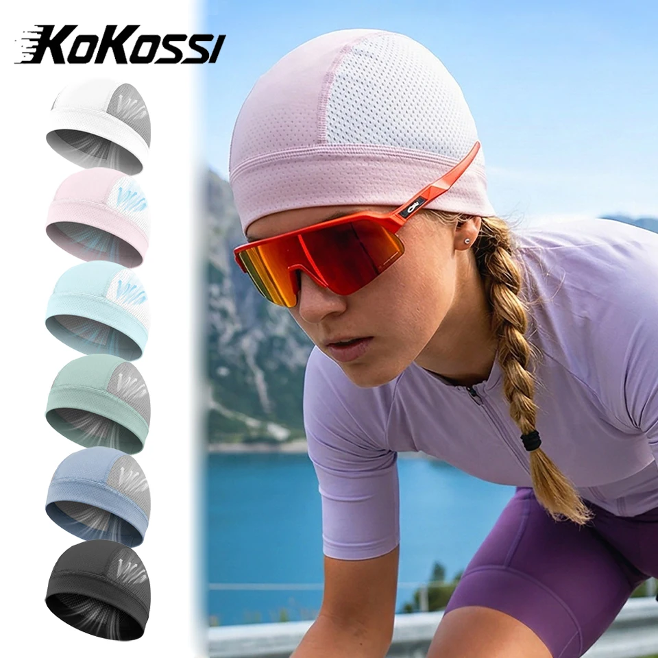 AliExpress NONE KoKossi Summer Sweat Wicking Quick Dry Cycling Hat Sun Protection Breathable Mesh Helmet Inner Cap Beanie Men Women Outdoor