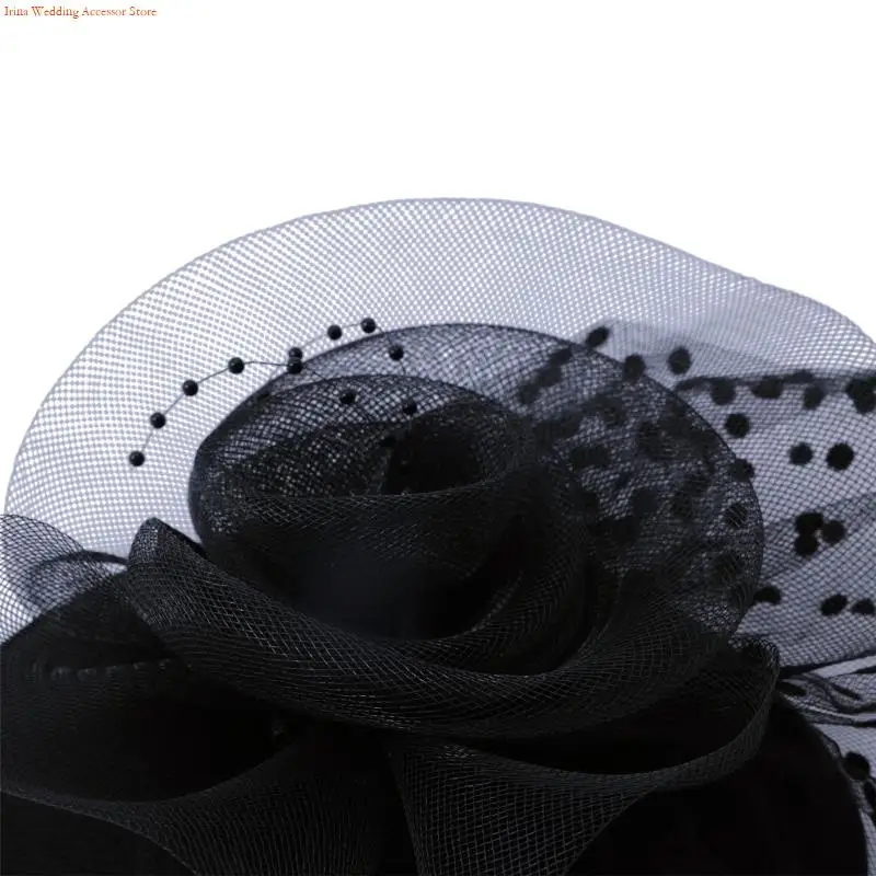 G92D Elegant Veil Hat Hair Clip Lightweight Mesh Design Headwear For Weddings Parties And Sensitive Skin Comfort