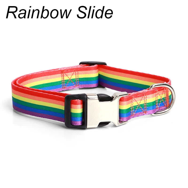 Personalised Forest Pattern Dog Collar Adjustable Nylon Pet Lead_voghion.com