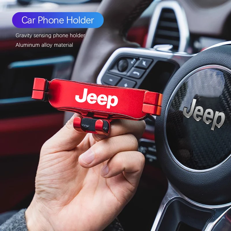Auto Telefon Halter Air Outlet Lagerung Telefon Halter Zubehör Für Jeep Renegade Compass Grand Cherokee Wrangler jk Gladiator