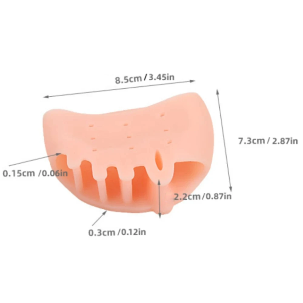 Separatori per dita in Gel correttore per valgo del pollice 2 pezzi = 1 paio separatore per dita dei piedi correttore per alluce cuscinetti in Gel separatore per dita in Gel