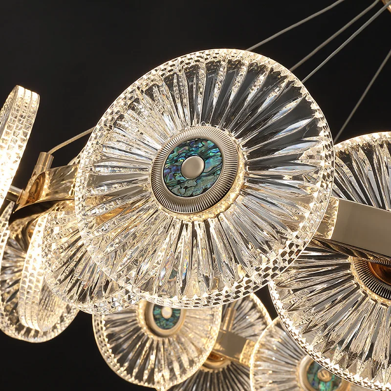 라이트 럭셔리 샹들리에 거실 램프 개성 있는 창의적인 크리스탈 램프 포스트모던 심플 다이닝룸 침실 램프