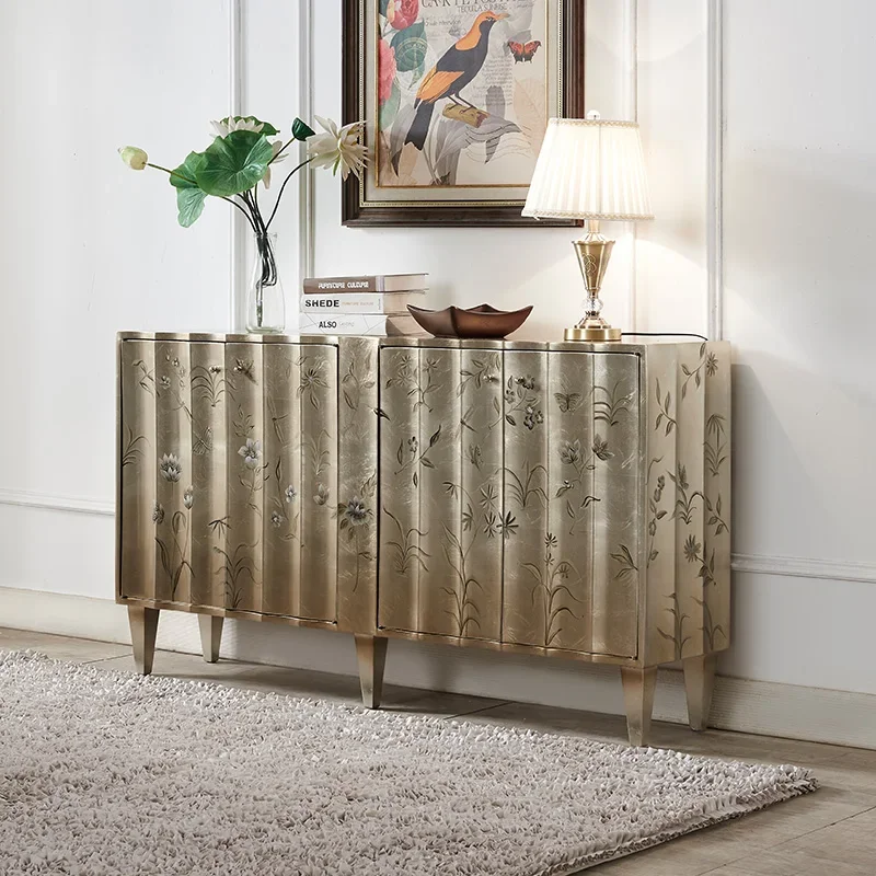 

Входной шкаф, перегородка для гостиной, роскошная обеденная сторона из массива дерева, ручная роспись, прихожая, американский шкаф для обуви