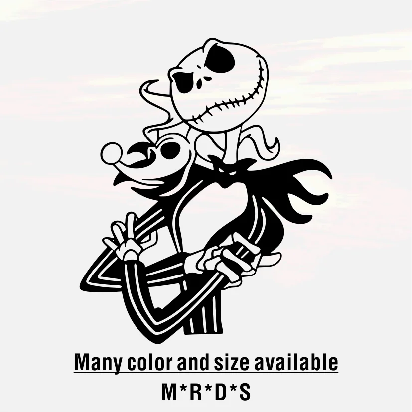 Jack and Sally Vinyl Sticker Car Window Graphic New Decal Jack Sally Decal Laptop Sticker For Macbook Decoration