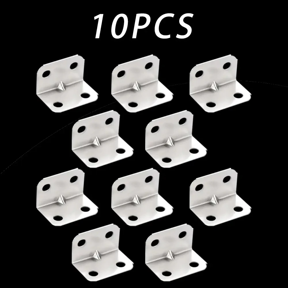 Staffa angolare angolare L da 10/50 pezzi staffa angolare in acciaio inossidabile adatta per tavoli, sedie, armadi, armadi