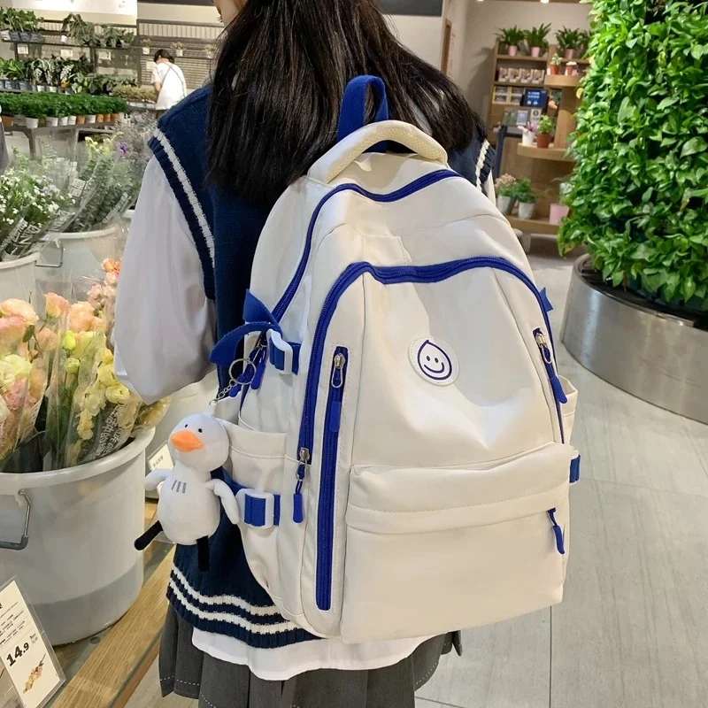 2026Large Female Cute College Backpack Girl Travel Book Backpack Nylon Fashion Ladies Leisure Bag Women Laptop Men School Bags