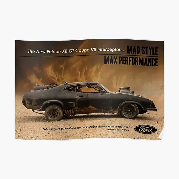 Mad Max Interceptor  Poster Funny Art Vintage Decoration Wall Print Room Mural Home Picture Modern Decor Painting No Frame