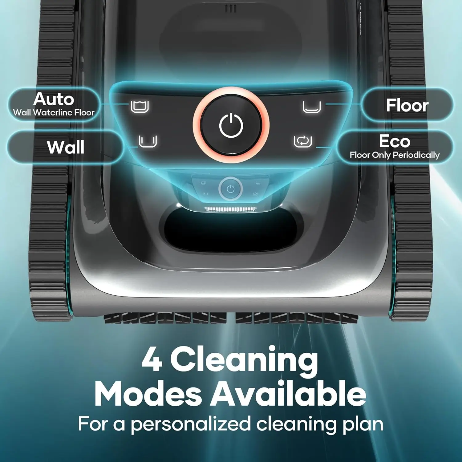 Scuba S1 Robotic Pool Cleaner sem fio, aspirador de piscina para piscinas inground, limpeza de paredes e linhas d'água, navegação inteligente