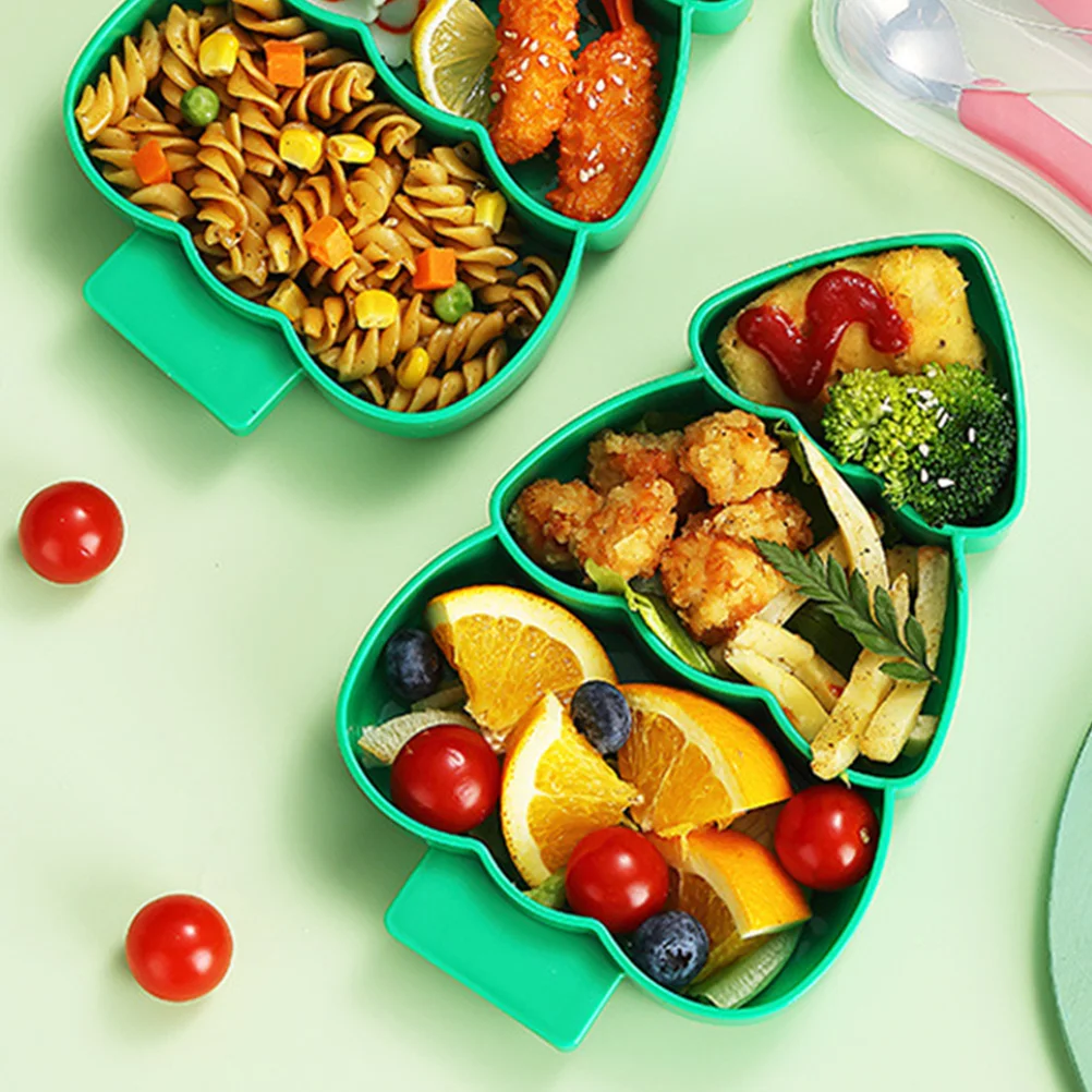 

Christmas Tree Compartmented Dinner Plate Stylish Kids Holiday Snack Tray Reusable Plastic Candy Dish Dry Fruit Tray