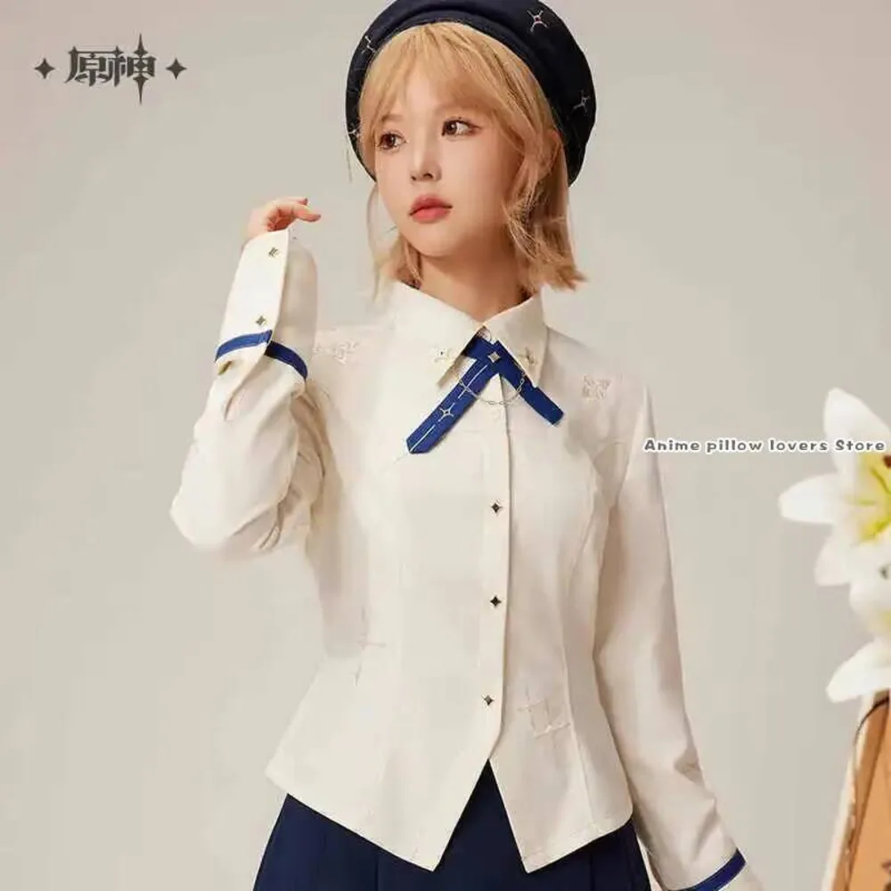 

Presale Official Merch Mihoyo Original Game Genshin Impact Authentic Albedo Theme Impression Series Waist-Cinching Woman Shirt