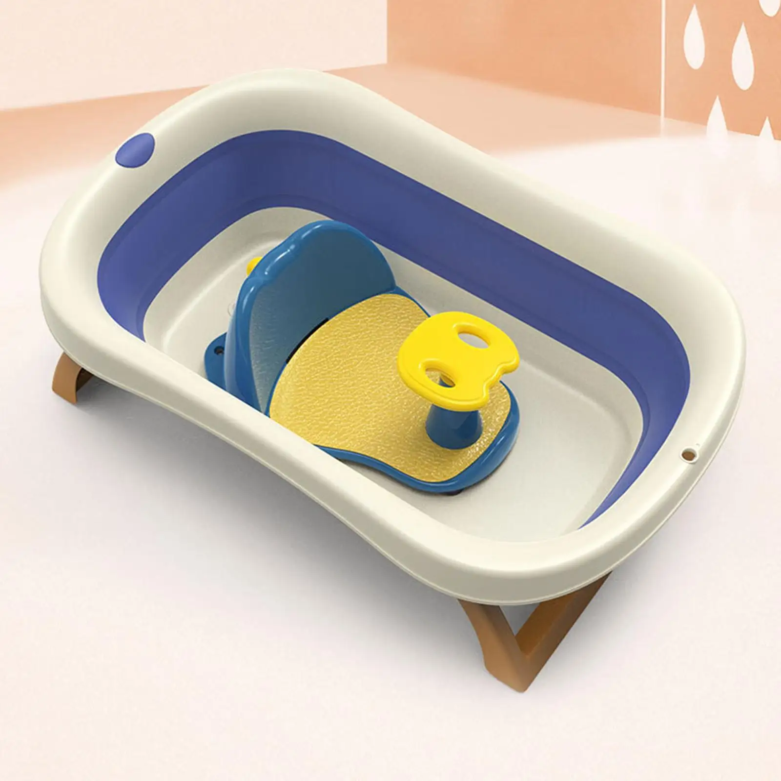 Infant Bath Seat with Soft Sponge Backrest Bathing Support for Baby Boy Girl Shower Sink Tub