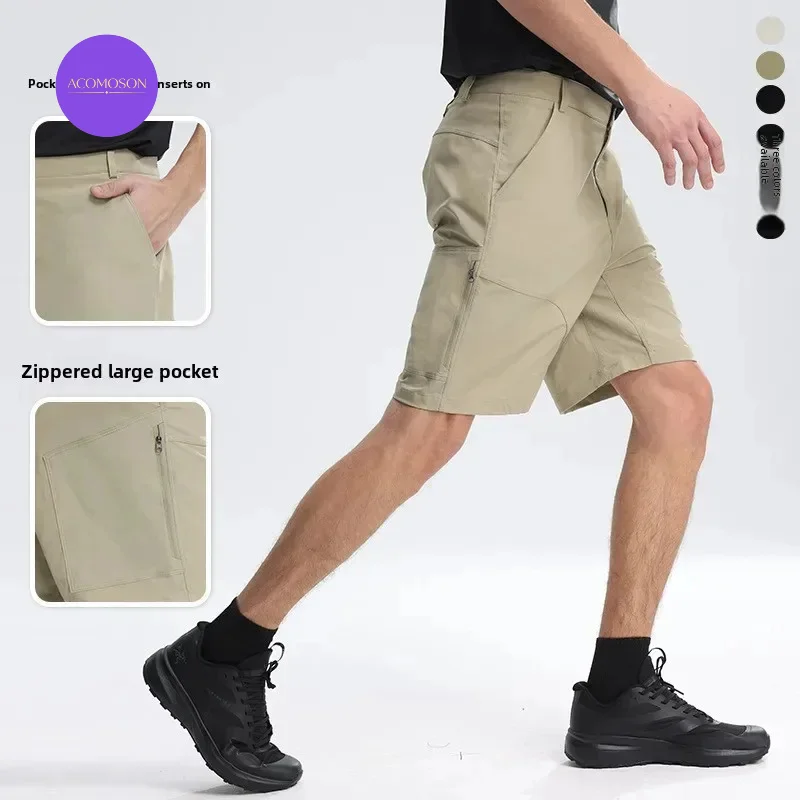 ACOMOSON Top Quality EU US Size Luxury Outdoor Summer Men'S Breathable Climbing Workout Loose Casual Quick-Drying Shorts
