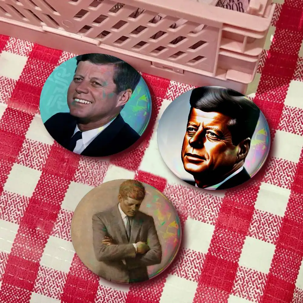 J-John K-Kennedys For Badge Custom Cartoon Lapel Pin Metal Brooch Badges For Backpack Clothing Decoration
