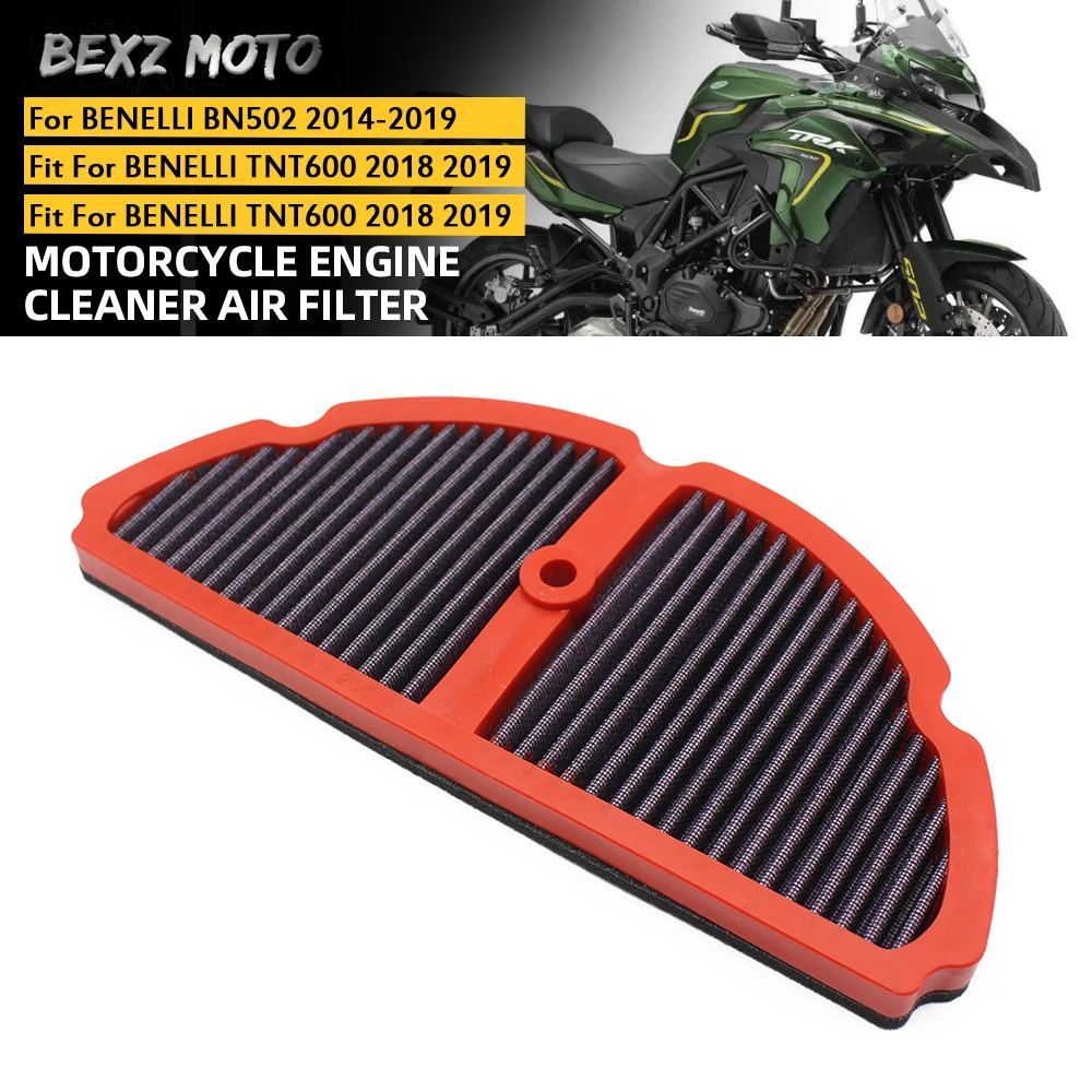 Motorcycle Air Intake Filter Cleaner High Flow Non-woven Fabric Air Filter Element For Benelli TNT600 TNT 600 BN502 BN502R