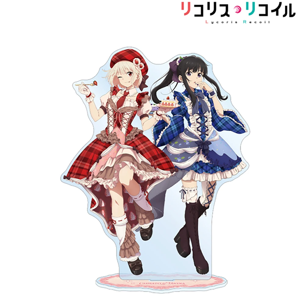 Lycoris Recoil Acrylic Stand Keychain Chisato Nishikigi Takina Inoue Maid Dessert Style Anime Figure Desk Decor Gift