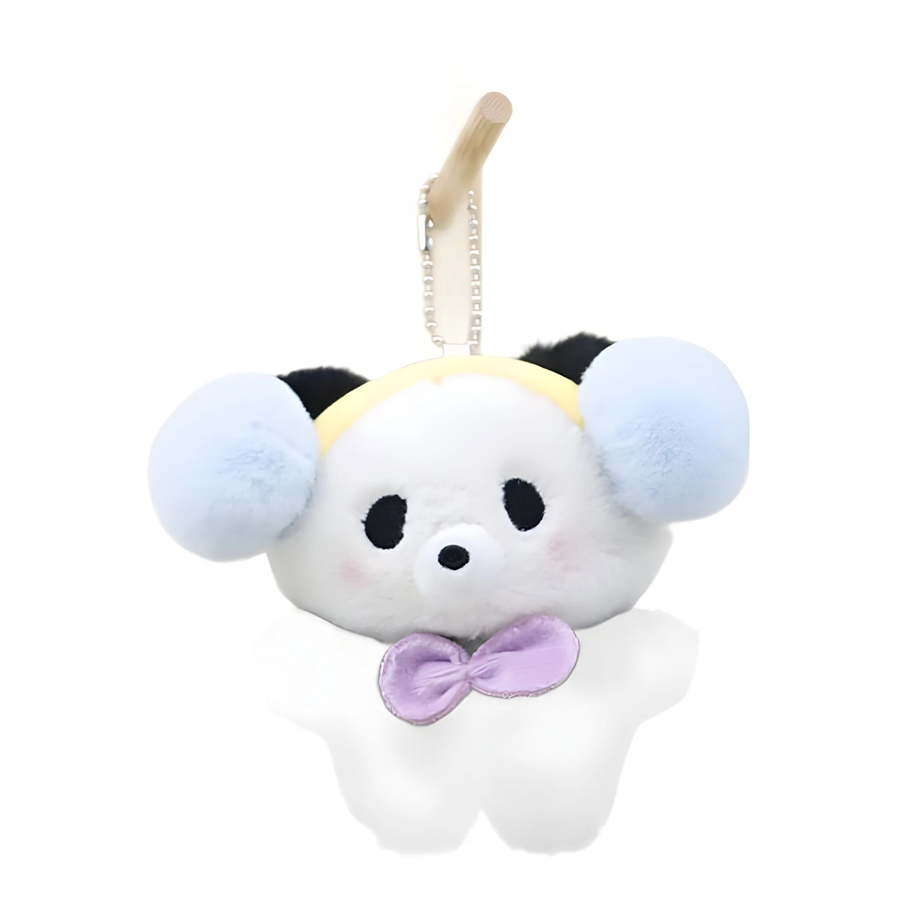 Ours en peluche mignon orné d'un panda, écouteur, peluche, lapin, porte-clés, bijoux de couple, cadeau de décoration, marée rouge Internet