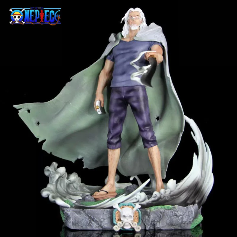 31 cm One Piece Silvers Rayleigh Anime Figur Gk Action Figure Dark King Figur Pvc Statue Sammlung Modell Spielzeug Dekoration spielzeug