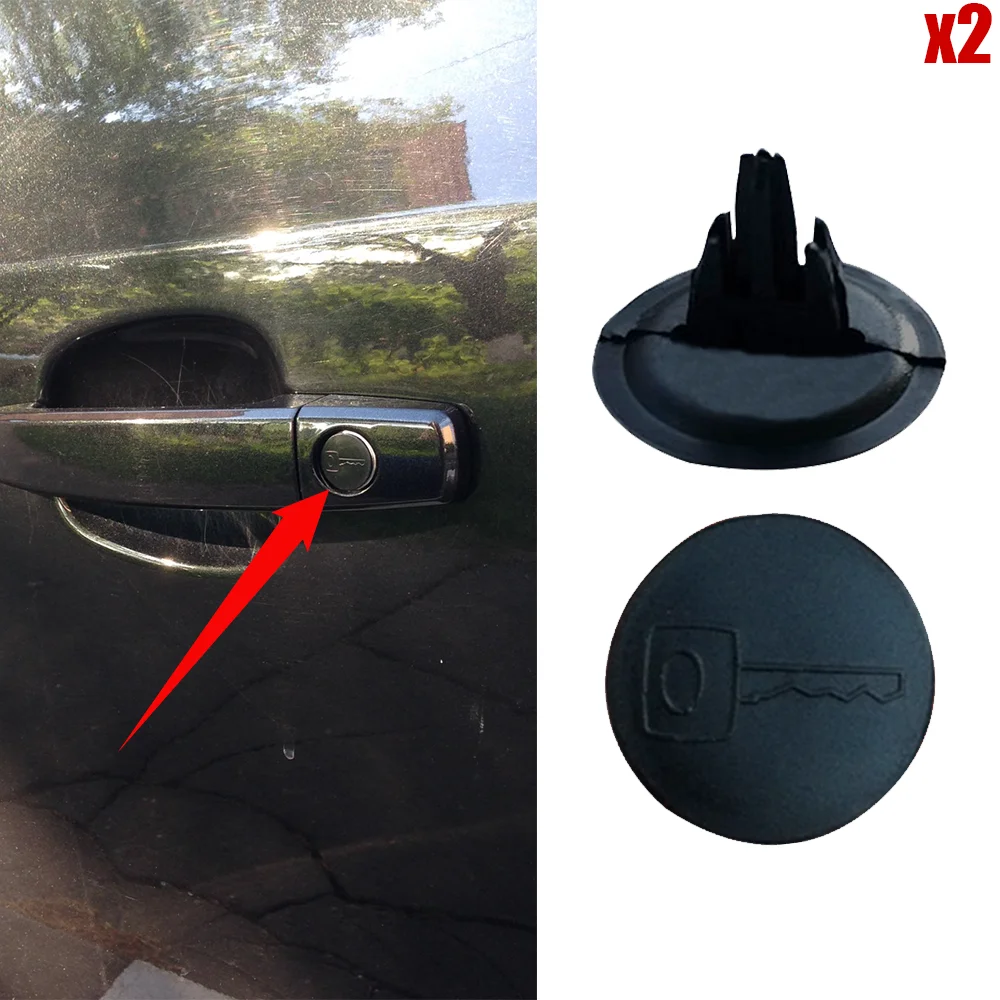 2Pcs For VW Golf Mk3 Mk4 1991 1992 1993 1994 1995 1996 1997 1998 1999 - 2006 Car Boot Trunk Door Handle Key Hole Cap Cover Clip