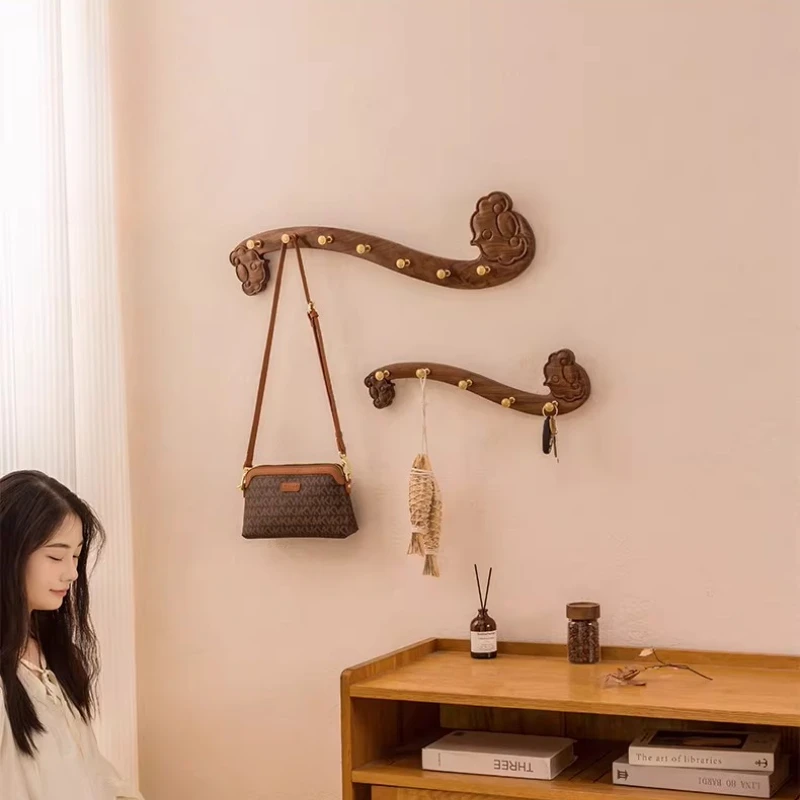 #Indoor Cute Bedroom Clothes Rack Hanging Display Hallway Wall Shelf Coat Rack Apartments Luxury