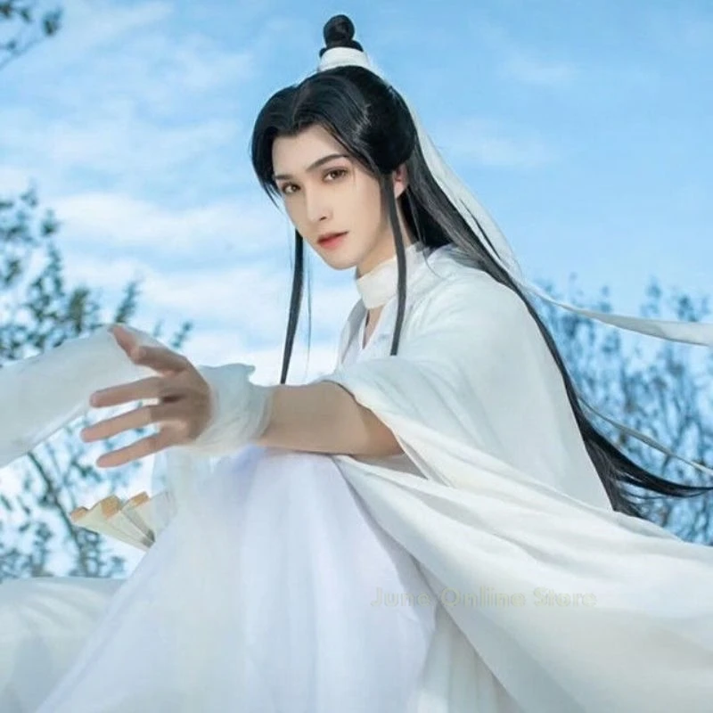 

Костюм для косплея из аниме TGCF Xie Lian Tian Guan Ci Fu Xielian, костюмы для косплея, женские парики, одежда Хан фу на Хэллоуин, белая