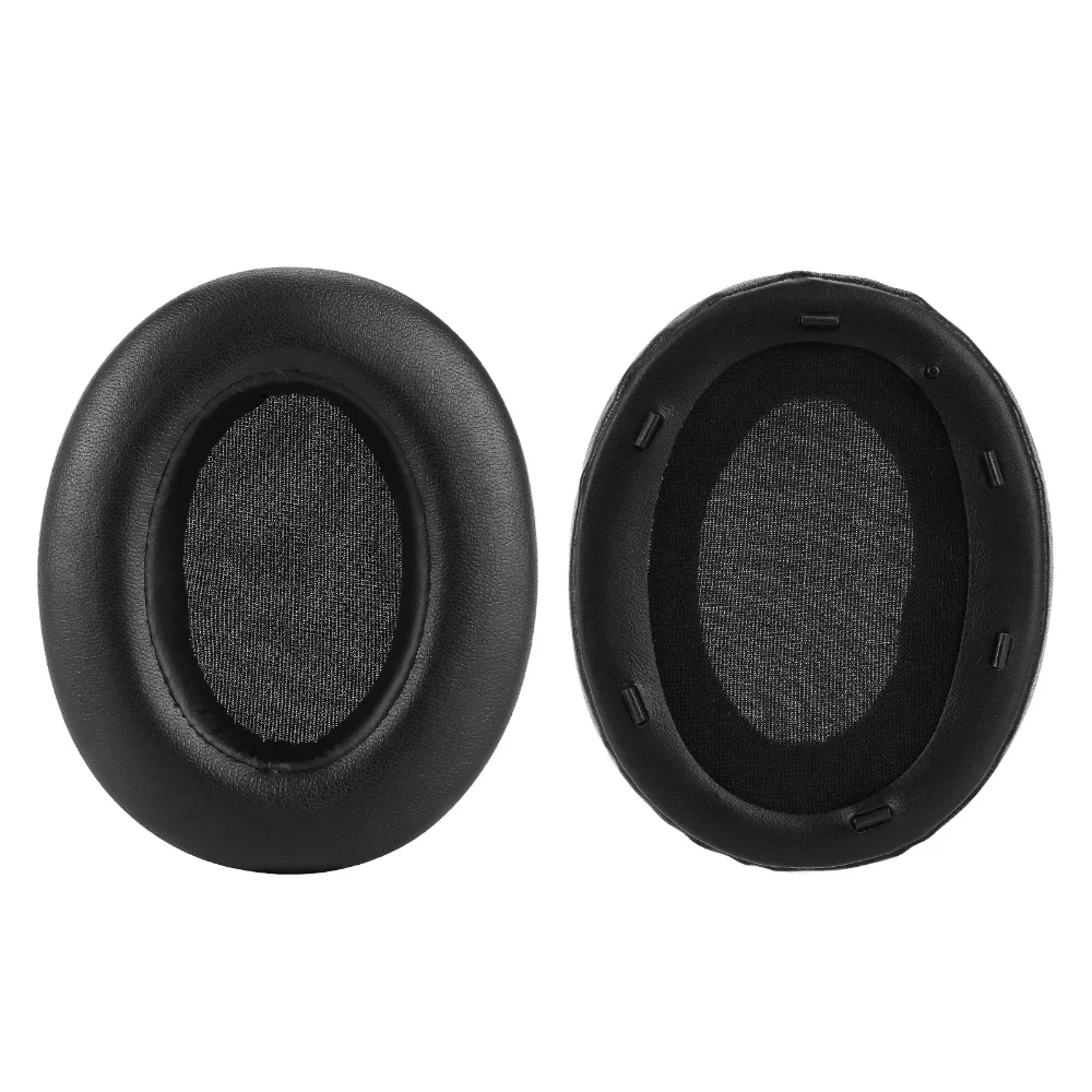 โฟมจำรูปหนังเทียมเปลี่ยนหูฟองน้ำหุ้ม Muffs หูฟังสำหรับ Sony WH-XB910N WH XB910หูฟัง