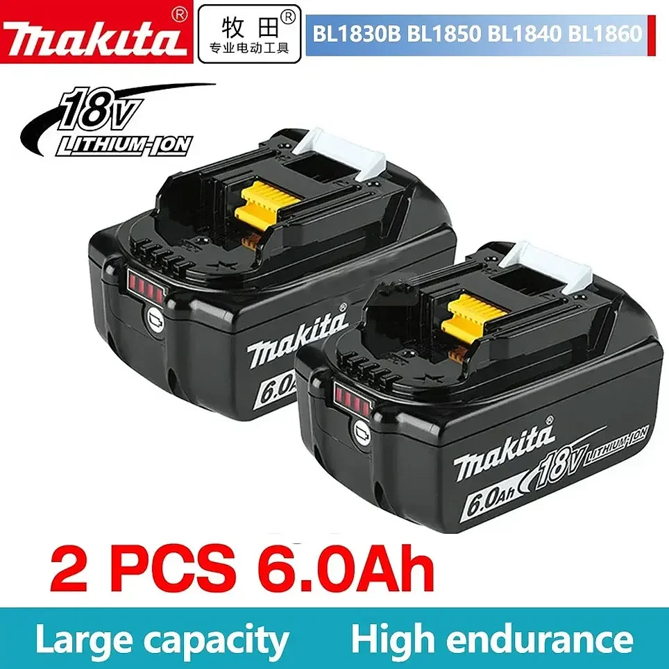 

Genuine Makita 18V 6A Rechargeable Lithium Ion Battery With Battery indicator For Makita BL1830 BL1840 BL1850 Power Tool Battery