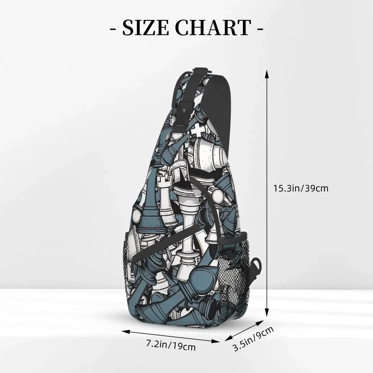 Chess Master Crossbody Chest Bags Pockets Travel Pack Messenger Sports Teens Shoulder Bag Unisex