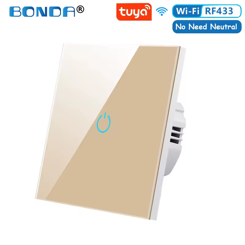 BONDA Smart Switch Alexa RF433 No Neutral Tuya Control Works With Google 1/2/3 Gang Smart Life Home Light WiFi Touch Switches 86 - Image 9