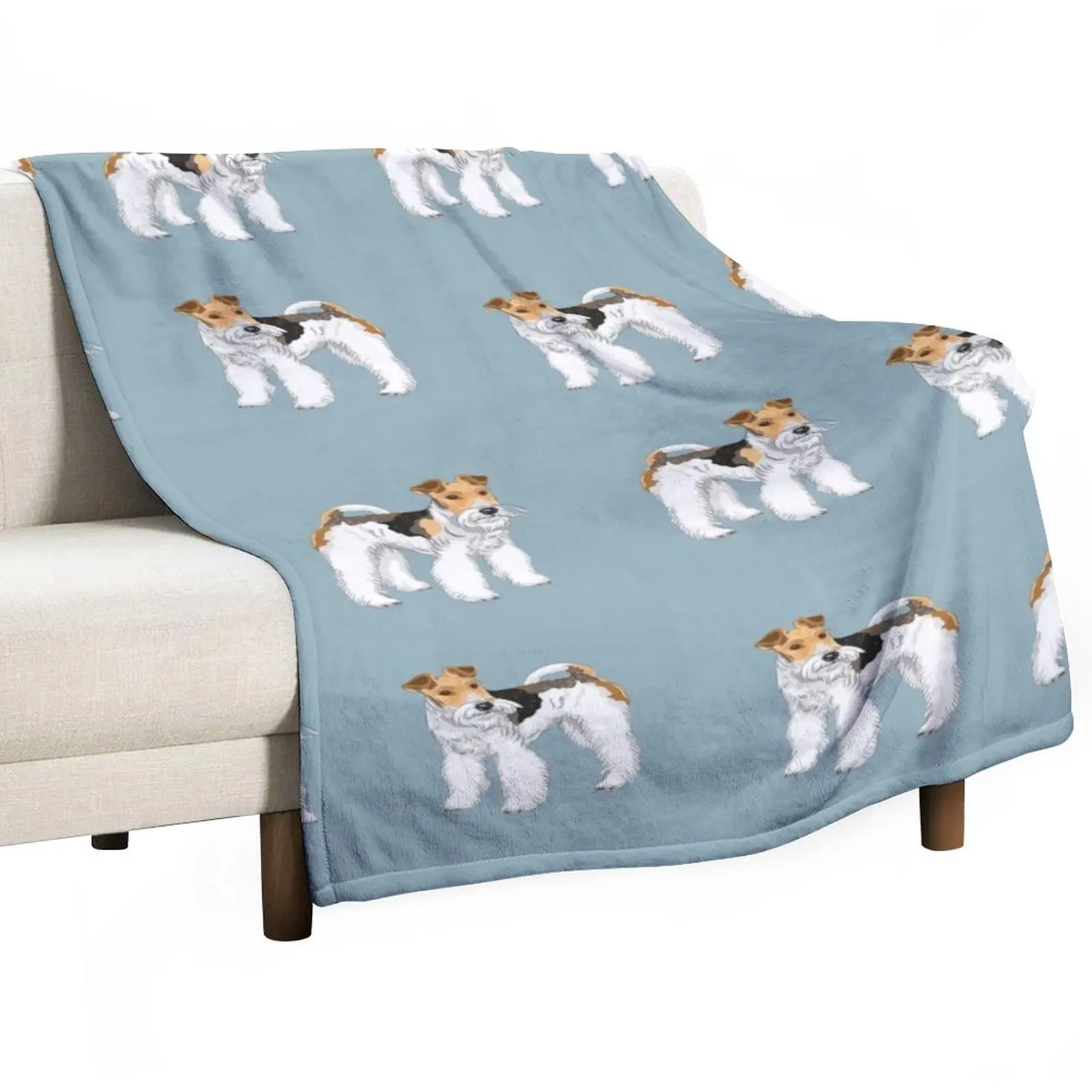 

Retro Wire Haired Fox Terrier Design Throw Blanket Luxury St Blanket Decorative Sofa Blanket For Baby Retro Blankets