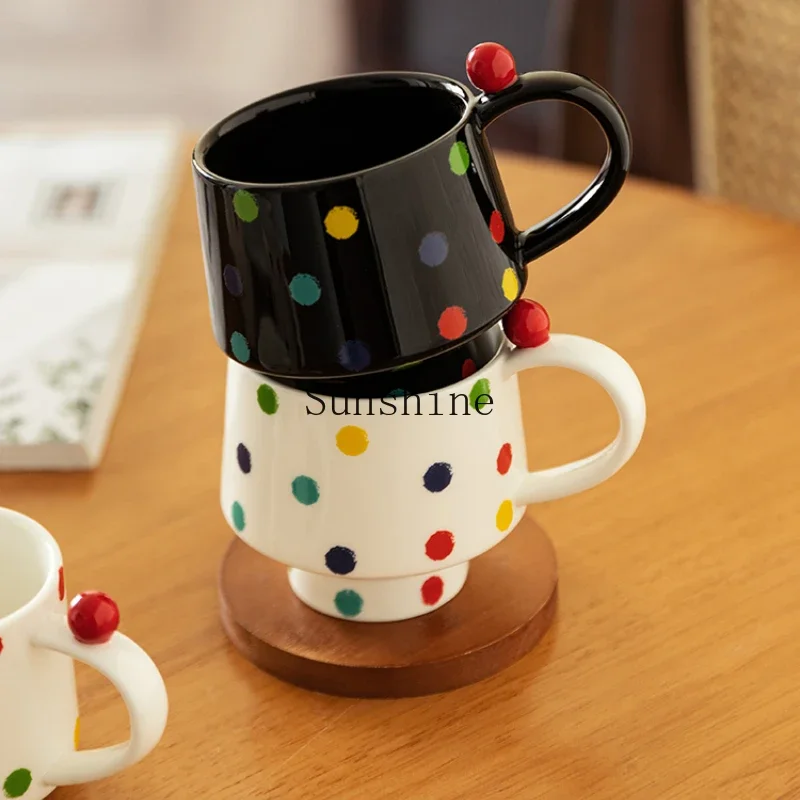 Tea making household polka dot mug tea set