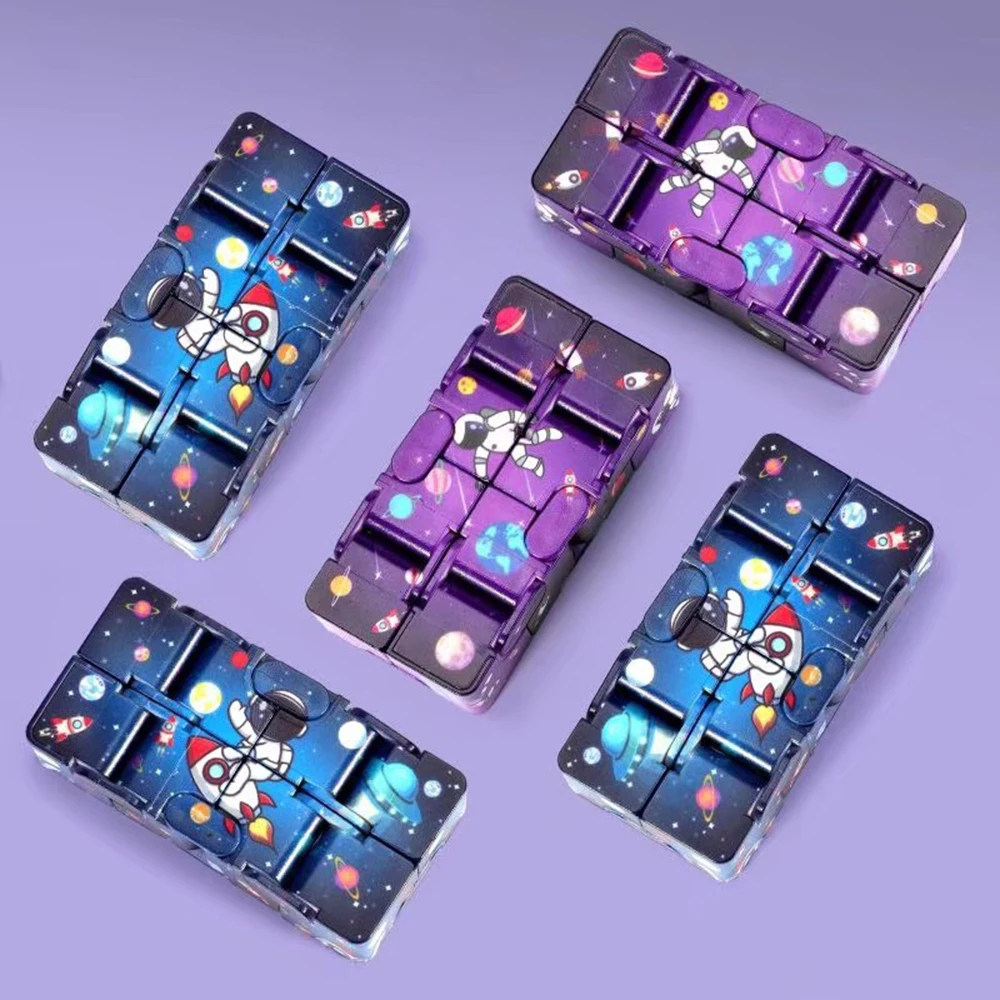 Space Astronaut Infinity Flipping Magic Square Second Order Game Anti Anxiety Relief Stress Decompression Puzzle Toy Kids Gift