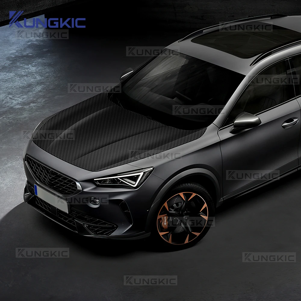 For SEAT Cupra Formentor 2020 2021 2022 2023 2024 LHD RHD Car Front Bonnet Engine Hood Carbon Fiber Pattern TPU PPF Wrap Film