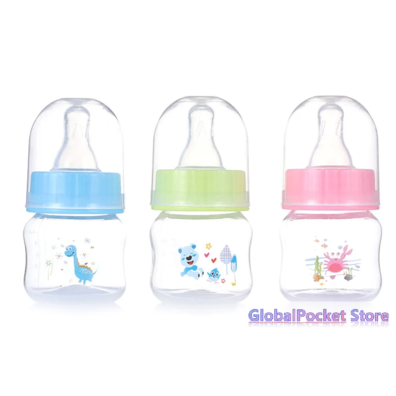 50ML Baby Newborn Mini Portable Feeding Nursing Bottle BPA Free Safe Infant Nursing Nipple Care Feeder Fruit Juice Milk Bottles