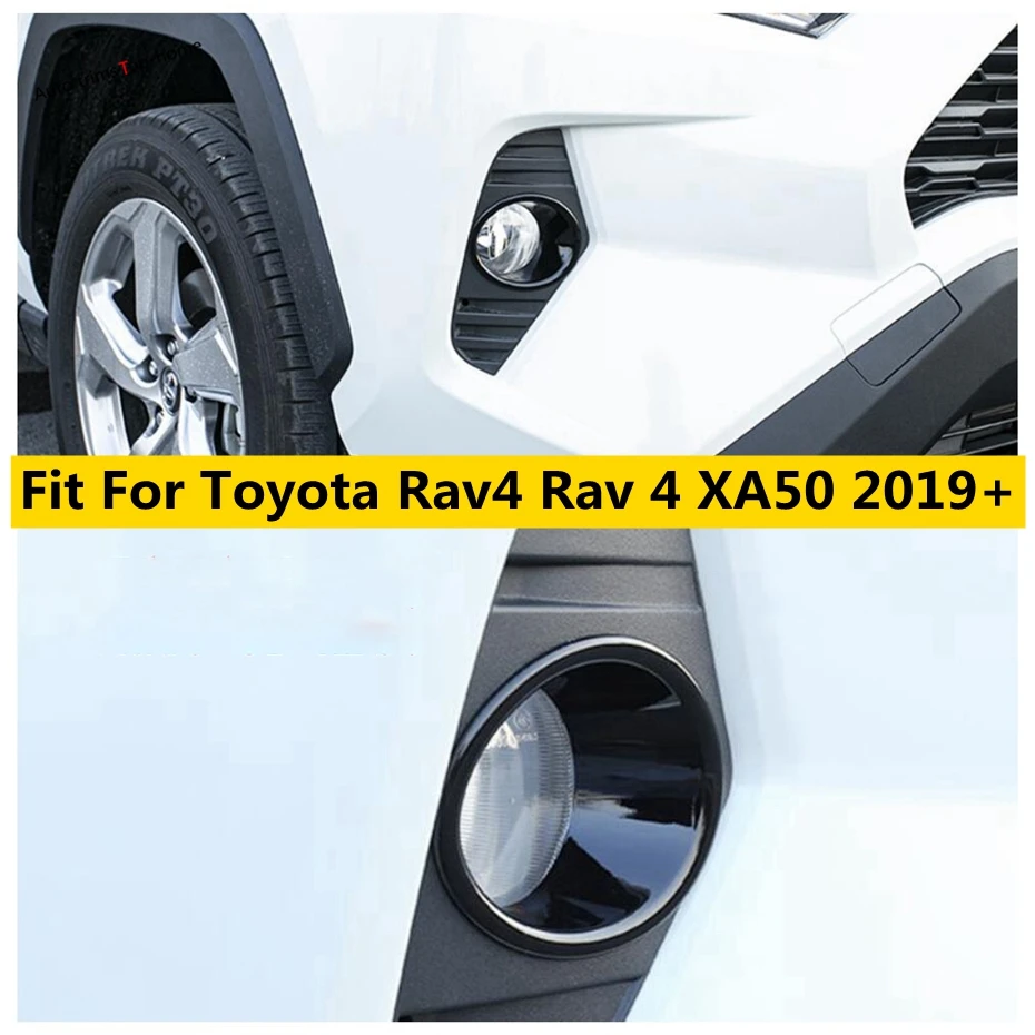 

ABS Front Fog Light Lamp Decoration Ring Cover Trim Fit For TOYOTA RAV4 RAV 4 XA50 2019 - 2024 Car Accessories