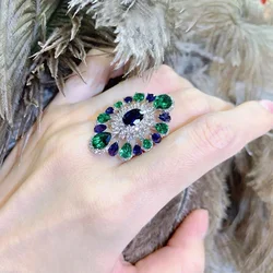 Boho Luxury Fashion Retro AAA Zirconia Wedding Ball Jewelry  Rings for Women Y2k Jewelry Friends Personalized Gift 2022 New
