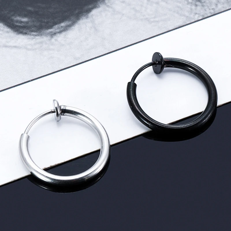 1/16 Pairs Magnetic Stud Earrings Men Stainless Steel Non-Piercing Cross Dangle Hoop Earrings Unisex CZ Magnet Clip on Earring