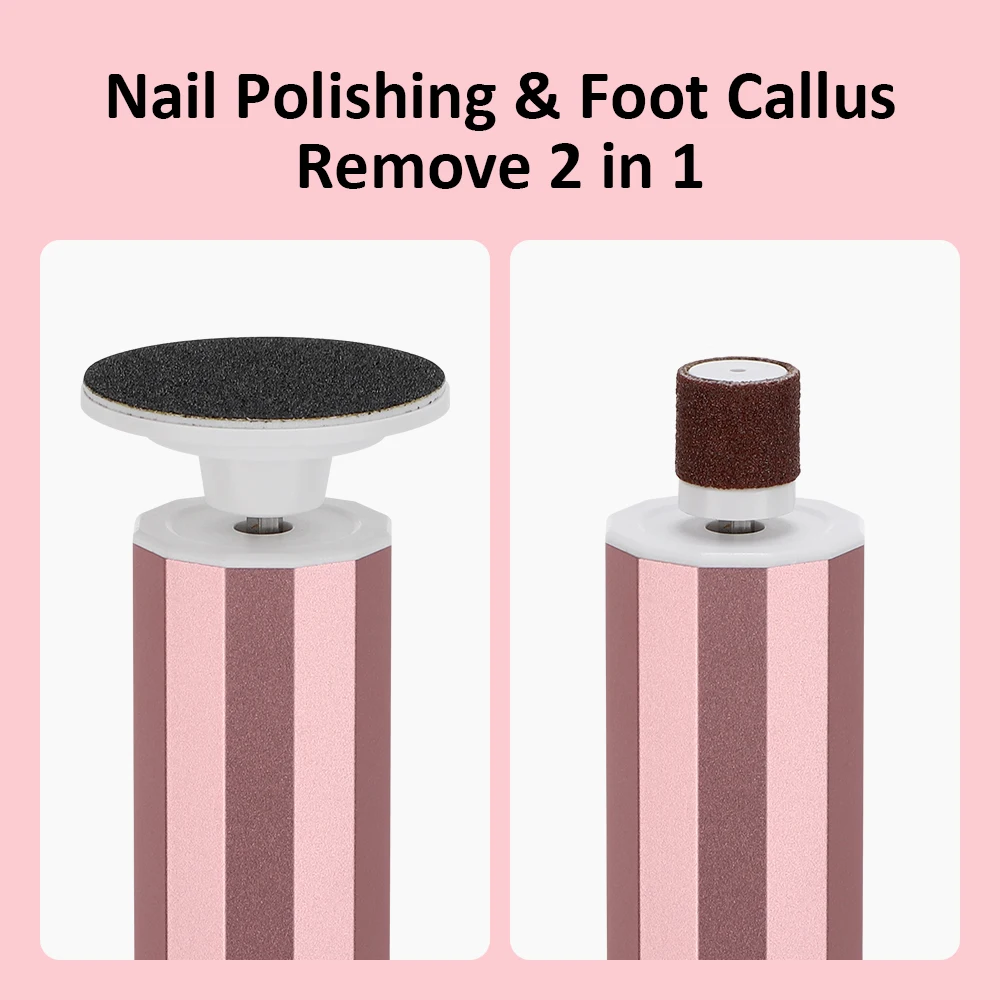 Electric Foot Callus Remover Nail Polisher Heel Dead Skin Removal Manicure Pedicure Tools Wireless Foot Grinder And Sandpaper