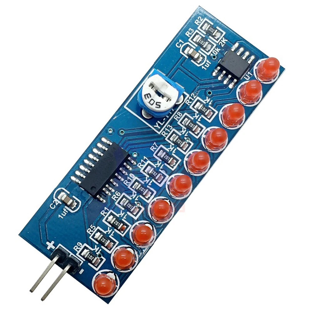 ชุดคิทไฟ LED ไหลแบบน้ำไหล NE555+CD4017 ชุดประกอบอิเล็กทรอนิกส์ DIY สำหรับการเรียนรู้ด้านอิเล็กทรอนิกส์