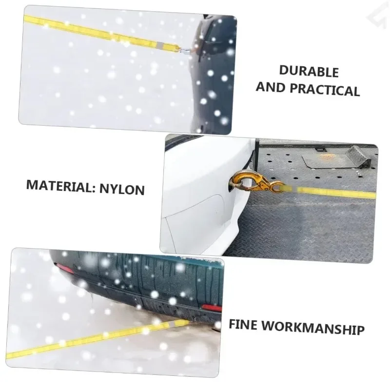 1 шт. 3 м/4 м для автомобильного буксировочного троса, сверхмощный прицепный трос, буксировочный трос, крючки для ремня, фургон, восстановление дорог, автомобильные аксессуары