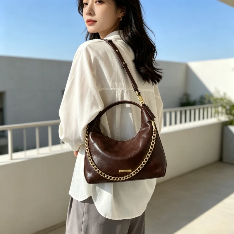 Multi-Functional Leather Tote Bag For Ladies Convertible Shoulder/Crossbody Handbag With Pockets