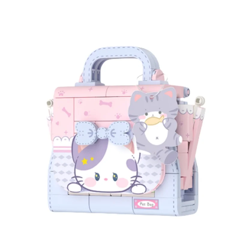 Mini Bag Series Building Blocks Cute Princess Soft Cat Candy Bobo Educational Assembly Toys Desktop Ornaments Girls Gift