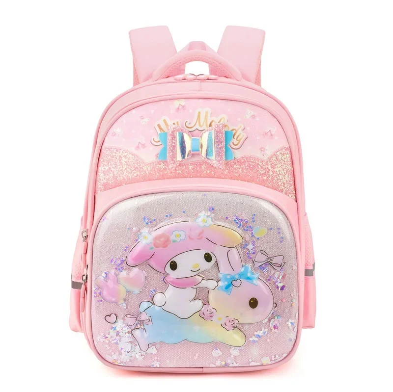 Kindergarten Kawaii School Girls Shoulder Bags and Schoolbag Reduce Burden Backpacks Sanrio Kuromi My Melody Hello Kitty Kids