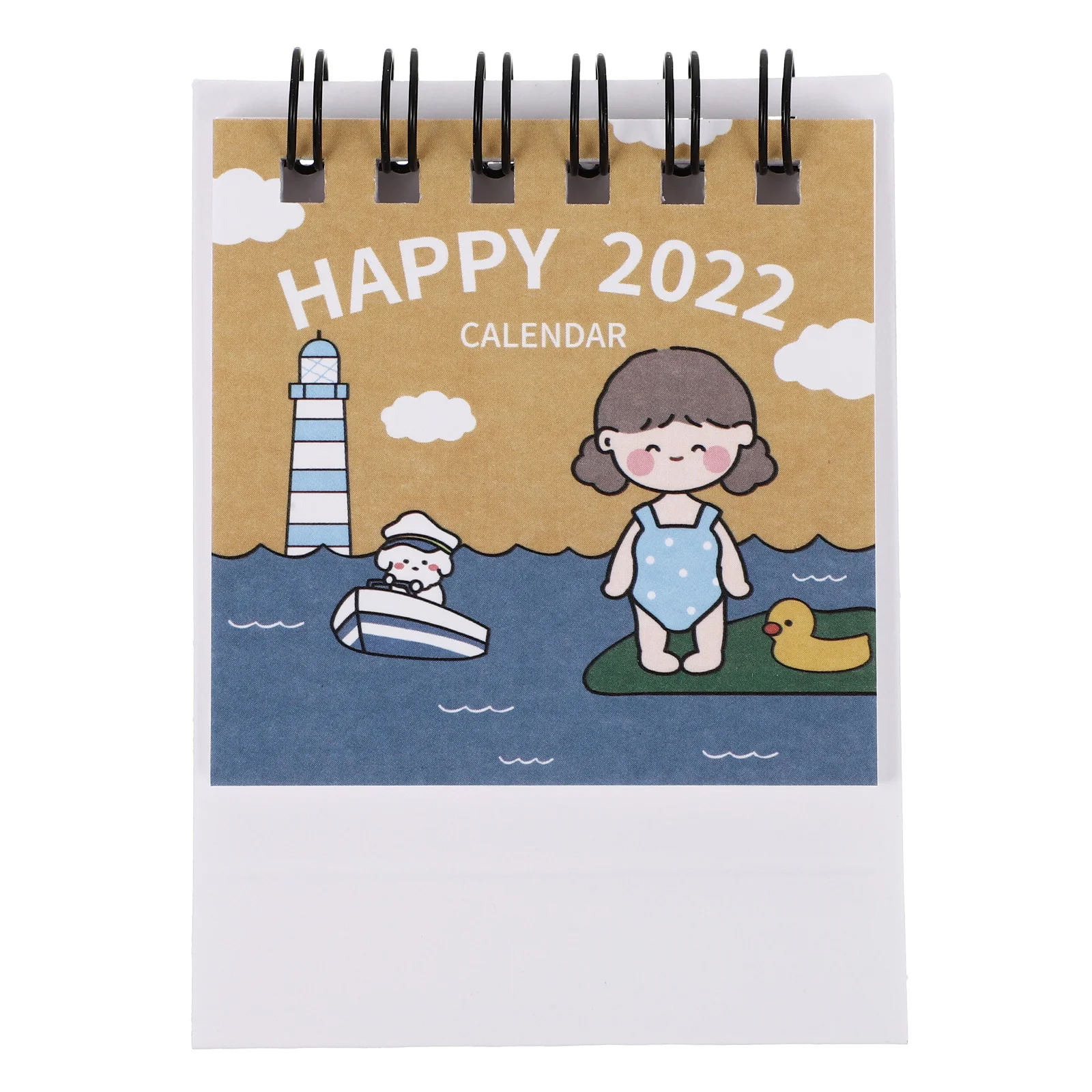 1pc Desktop Mini 2022 Design semplice Calendario di pianificazione del programma per studente in ufficio Anno della tigre Pianificatore mensile Pratico quotidiano