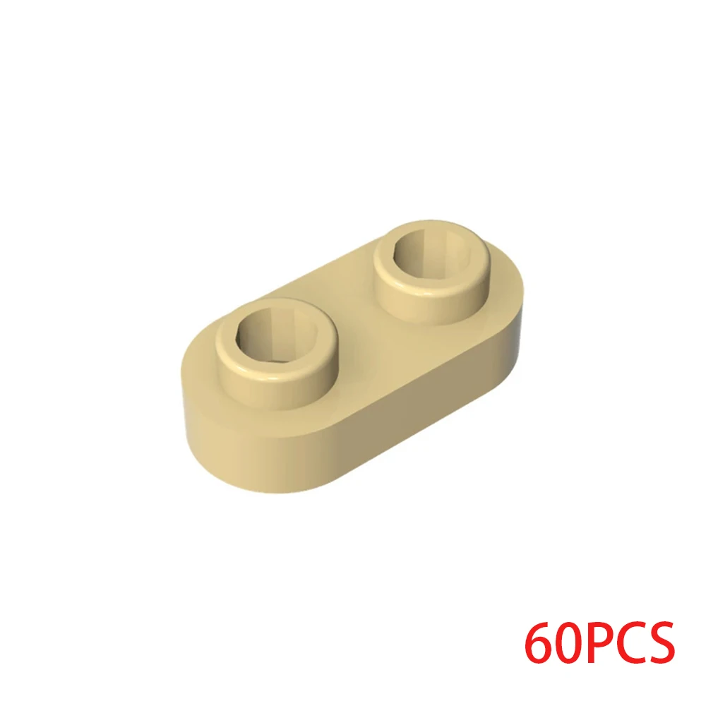 60pcs 35480 Round 1 X 2 with Open Studs Bricks Collections Bulk Toys For Technical MOC DIY Buildings Blocks