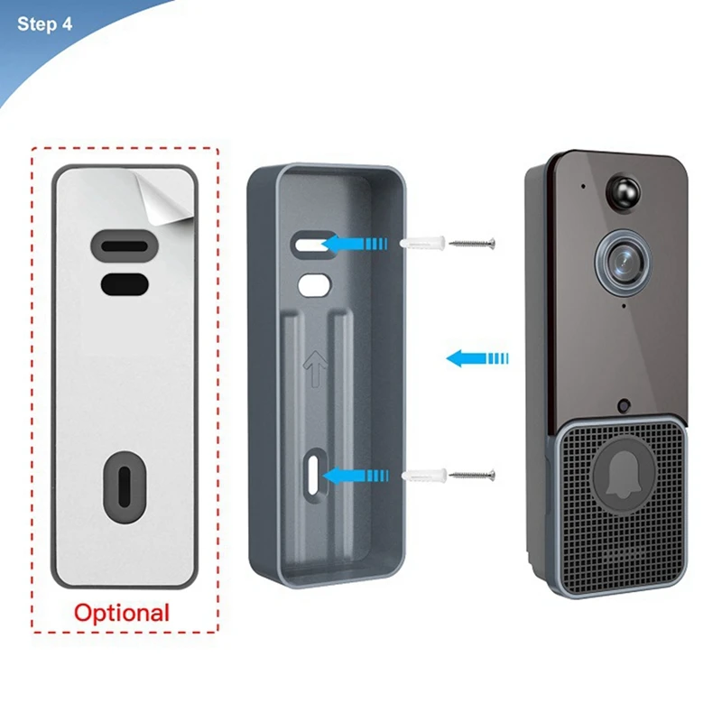 Wireless Wifi Video Doorbell Camera PIR Human Detection Cloud Storage Outdoor Door Bell Intercom Smart Home(Without) Durable
