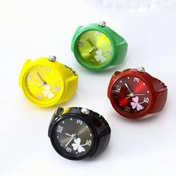 Colorful Clover Ring Watch Fashion Trend Simple Multi Color Finger Watch Men's and Women's Couple Watch