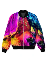 2024 New Men/ Women's 3D Printed Jacket Fashion Spaceship Print Zip Jacket Casual Overcoat Loose Coat for Kids Outdoor Sportwear
